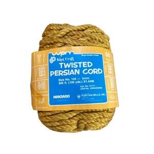 Knot Craft Twisted Persian Cord Gold Vintage